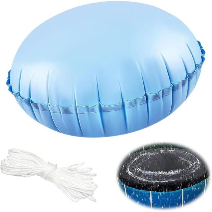 Coussin hivernage piscine hors-sol - PZCC - 120 cm - Bleu - Anti-crevaison - Protège du gel et des déchets