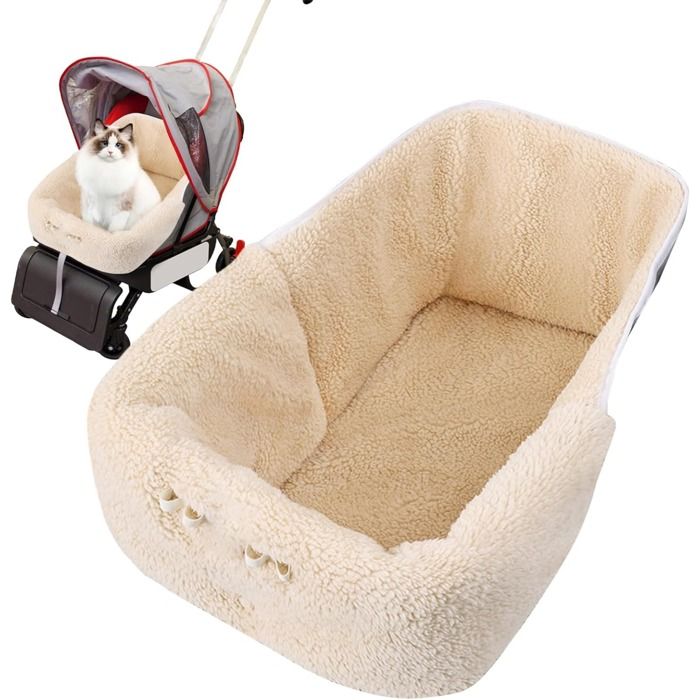 Comparer les prix de Coussin universel pour poussette chien et chat antidérapant et confortable idéal voyage voiture et sorties-beige