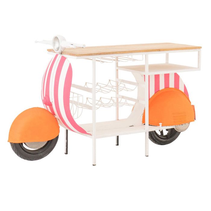 Meuble de Bar en Métal Scoot 180cm Multicolore
