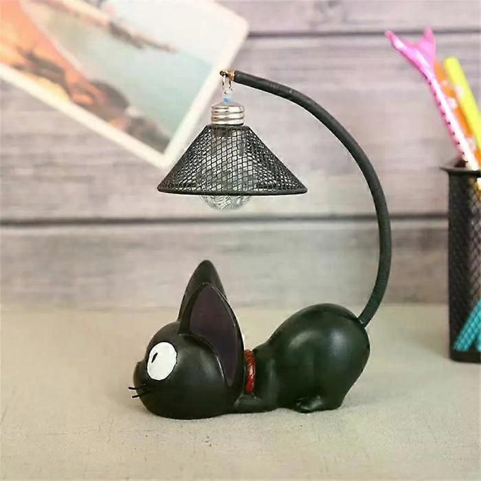 Lampe de bureau artisanale en résine veilleuse chat Gigi cadeau décoratif pour la maison lampe de table pour garçons