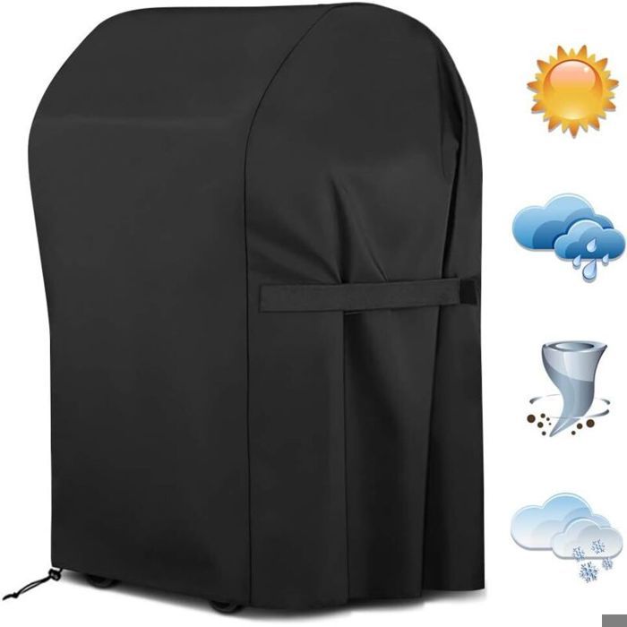 Housse de barbecue - OKZ - 66 x 76 x 109 cm - Étanche - Pour barbecue à gaz - Noir