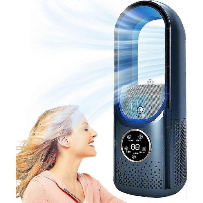 Climatiseur portable - PZCC - Clima - Ventilateur sans pales - 6 vitesses - Refroidisseur par évaporation