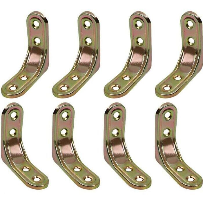 8pcs Equerres – Fer zingué 2mm renforcé – Pour étagères meubles – 5x5cm