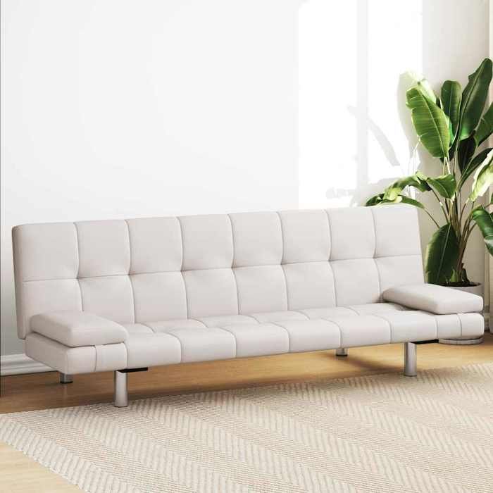 Canapé-lit - vidaXL - Banquette convertible - Avec oreillers - Similicuir - 168x82 cm 430osr85l