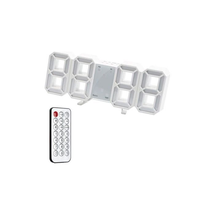 【Horloge Murale Numérique à LED】: Vous pouvez configurer laffichage de lheure de la date de la température Fahrenheit /