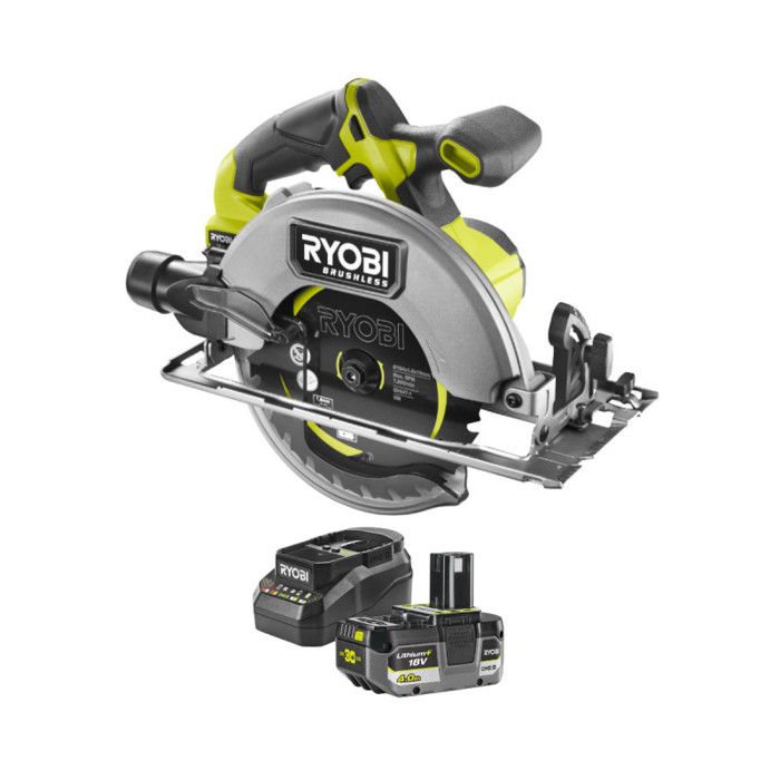 Scie circulaire RYOBI 18V One+ Brushless RCS18BL 184 mm Batterie 4 0Ah et chargeur