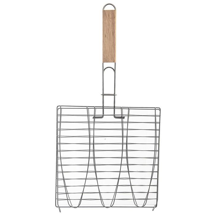 Grille de barbecue en métal pour poisson 28 x 55 5 cm