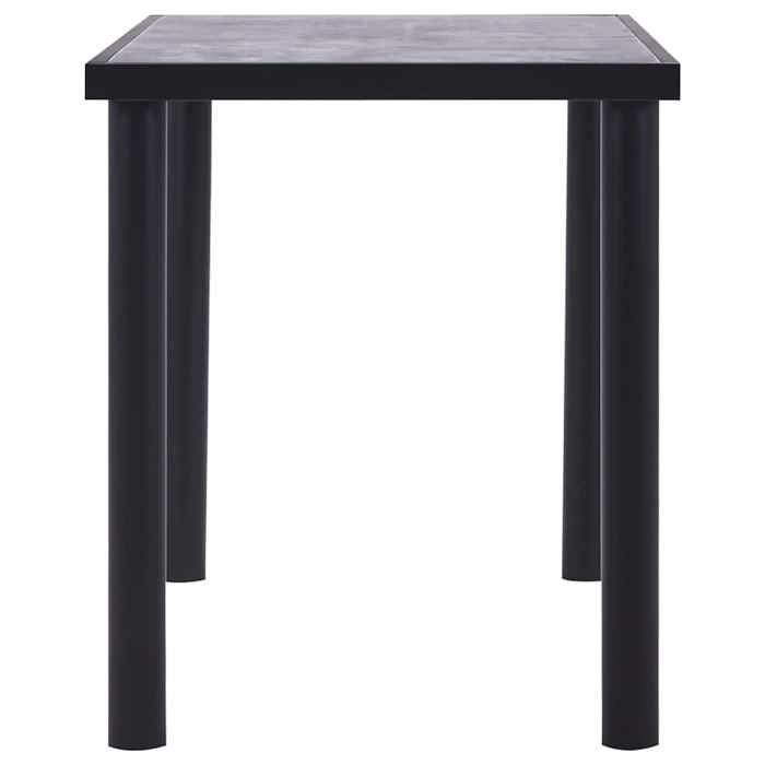 Neuf& 3976 Mobilier de cuisine - vidaXL - Mode Table de salle à manger Noir et gris béton 120x60x75 cm MDF 17.2 kg