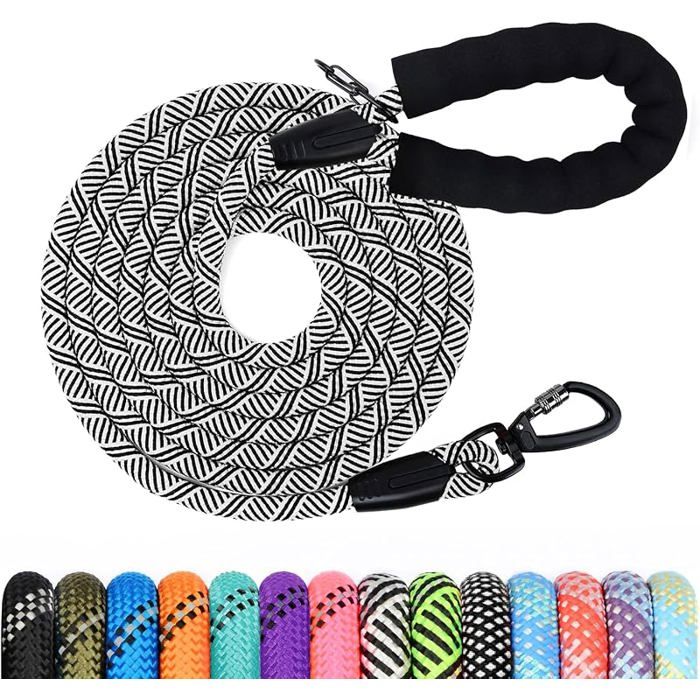 Longe pour Chien12M/ 15M/ 2M/ / 5M/ 10M/ 15M/ 20M/ 30M Laisse de Dressage pour ChienLong Laisse avec Gris Argenté * 3M * LAISSE