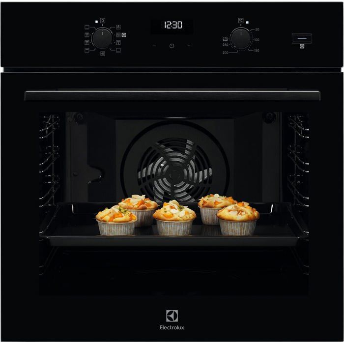 Four encastrable électrique noir - ELECTROLUX - SteamBake 600 - Fonction vapeur - Gril électrique - AquaClean