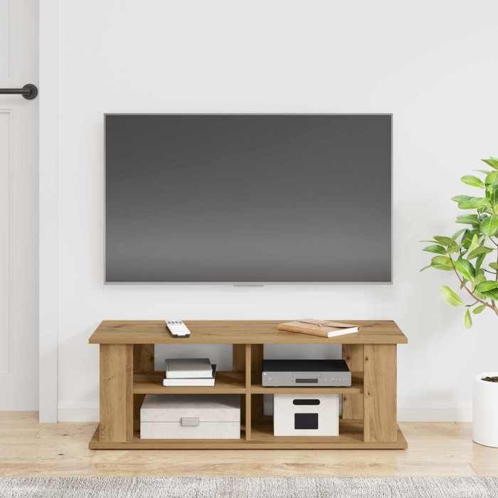 Support de télévision Chêne artisanal 96x35x33 5 cm T106