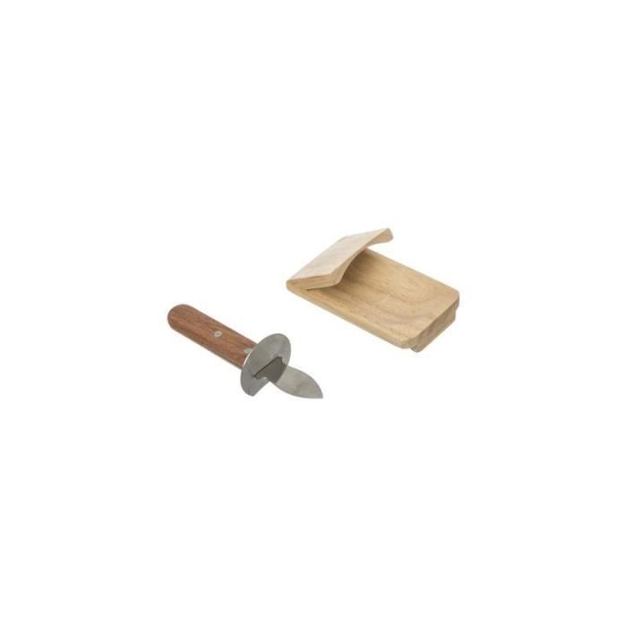 Couteau à huîtres avec support en bois - Bois - Marron 6 cm - Cdiscount  Maison