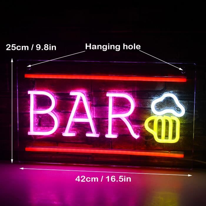Enseigne au néon LED, heure de la bière, boutique, bar, restaurant
