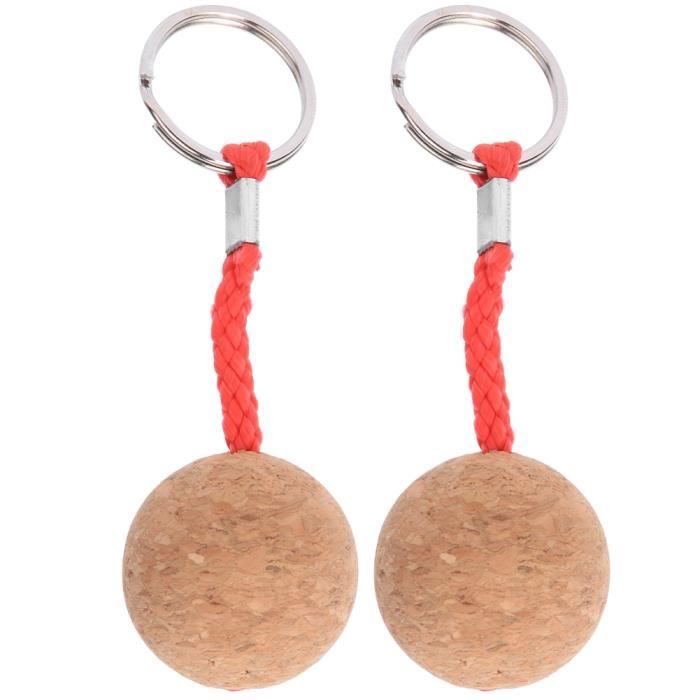 PORTE-CLÉS FLOTTANT BOULE de liège porte-clés flottant pour bateau voile kayak cadeau EUR 4,45