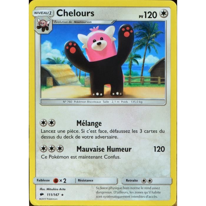 111/147 Chelours Reverse Carte Pokemon Neuve Française SL03:Ombres Ardentes 