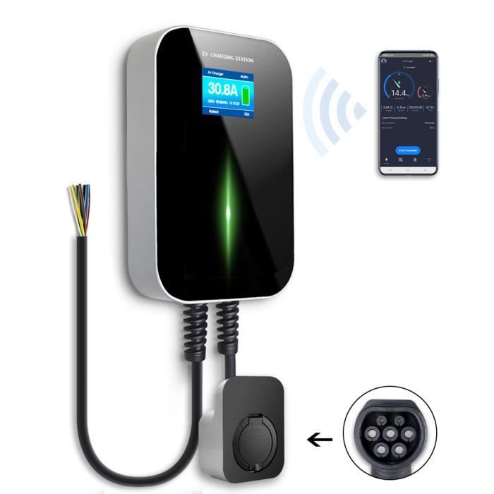 Wallbox connectée avec câble type 2 - Wifi et Bluetooth - DOMOCELEC