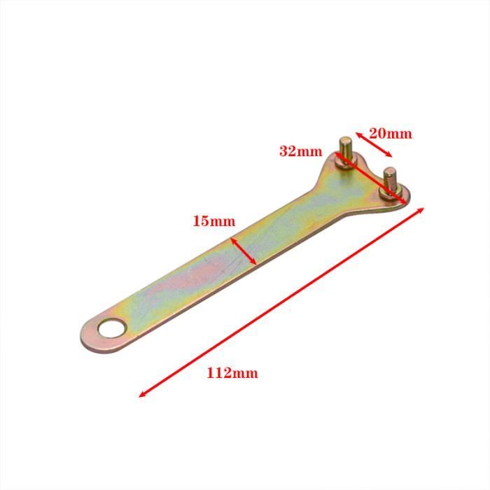 Clé à Molette 4 Griffes Pour Meuleuse D'angle - Acier, Longueur 15 Cm, Pour Serrer/desserrer L'écrou De La Meuleuse