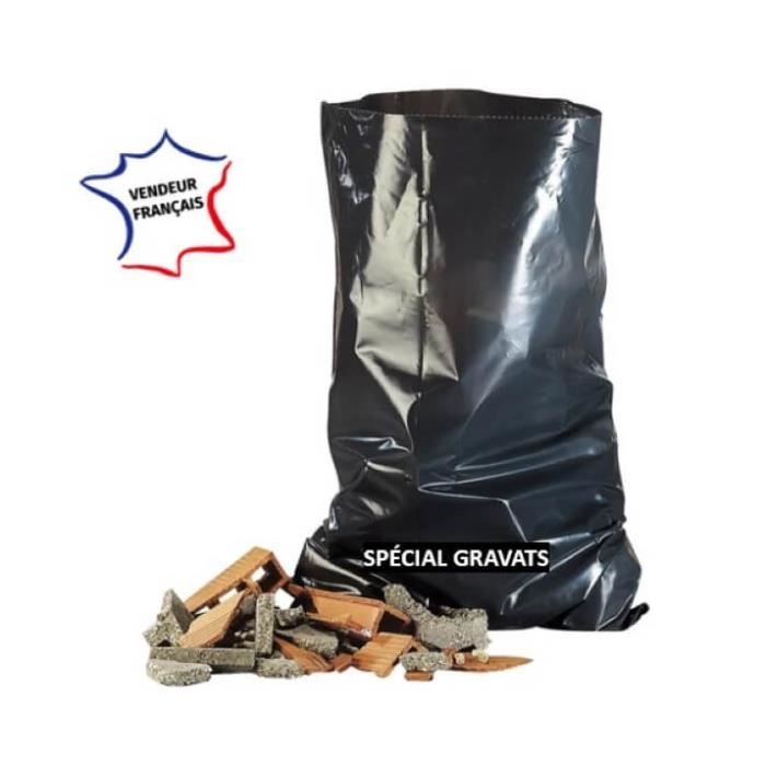 10 Sacs à Gravats SPARTEX 70L - 130 Microns, 57x95 Cm - Neufs En Lot