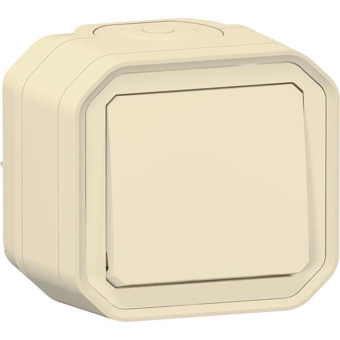 LEGRAND Lot de 1 interrupteur ou va-et-vient et 3 prises de courant étanches Plexo - Anthracite - Bricolage