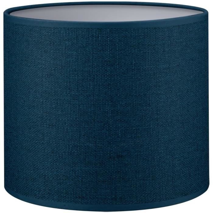 Abat-jour Tissu Blanc Chaud Home Sweet Home – Diamètre 20/15 Cm Hauteur 13 Cm, Douille E27, Pour Lampe De Table Ou Applique Murale