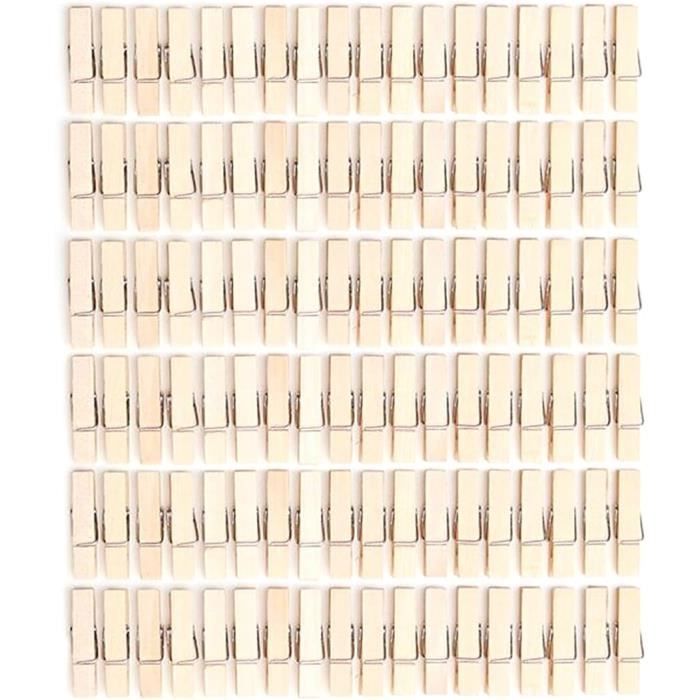 Lot De 100 Pinces à Linge En Bois étoiles Dorées | Pour Calendrier De L'Avent, Décorations Noël, Mariage, Photos