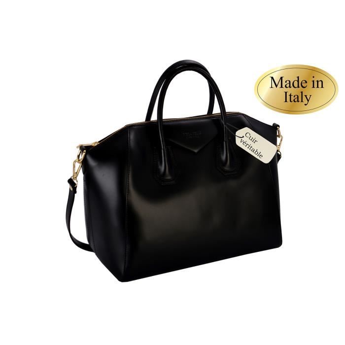 sac a main noir brillant