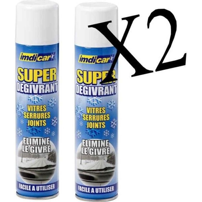 Lot de 2 bombes anti givre degivrante 300 ml - Cdiscount Auto