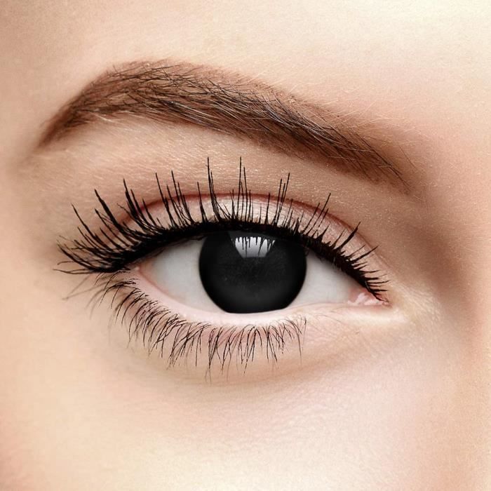 Lentilles De Couleur Halloween Noir Non Voyant (90 Jours) - Sans Correction  - Achat / Vente Lentilles De Contact Mixte - Cdiscount