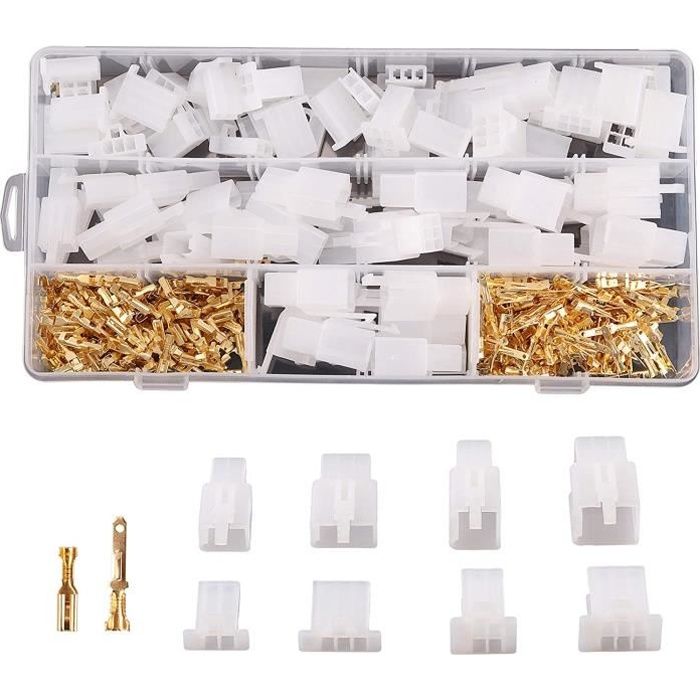 ECSiNG Lot De 2 Boîtiers Connecteurs Électriques Voiture 6,3mm 8 Broches - Pièces De Rechange Automobile