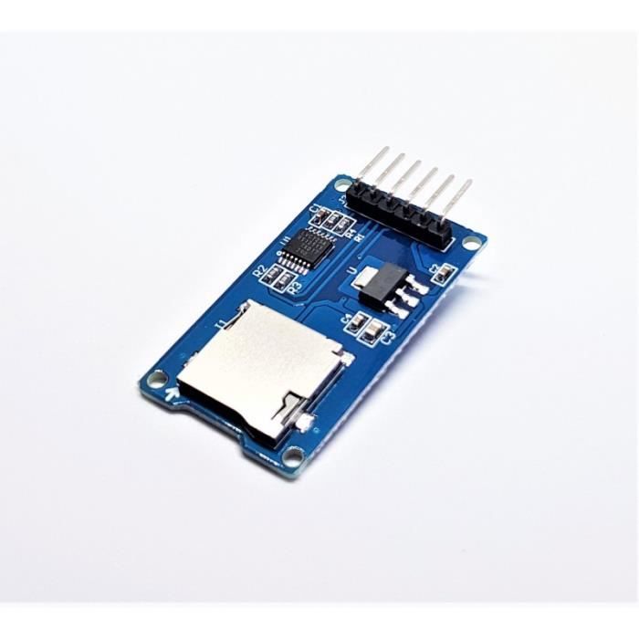 VS-ELEC Micro SD Card Module SPI Interface Mini TF Card pour Arduino -  Cdiscount Bricolage