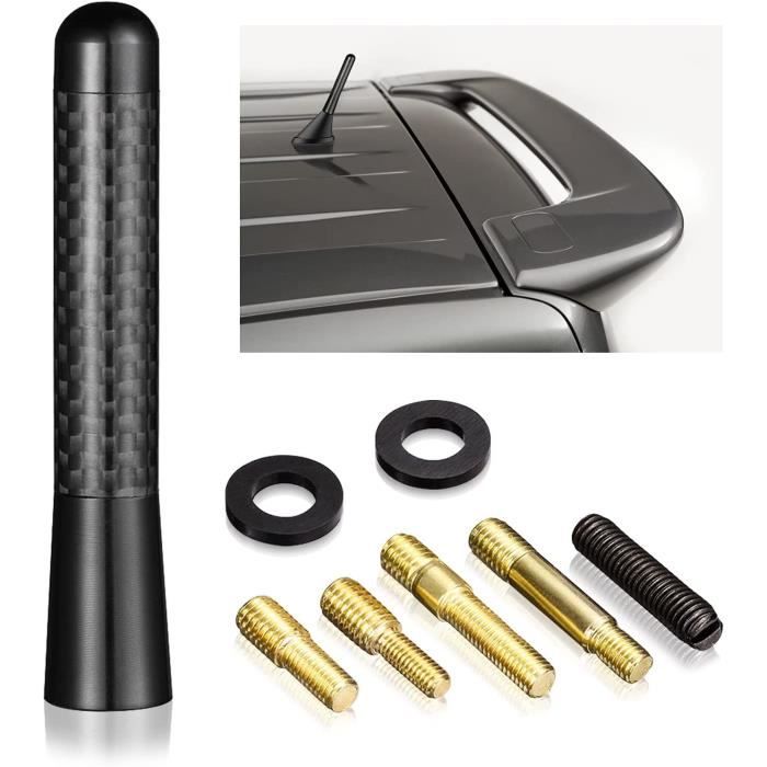 Antenne Auto - Radio Voiture Universelle Courte Petite Mini 8Cm Amplifiée Autoradio Fm Am Boulons À Vis M4 M5 M6