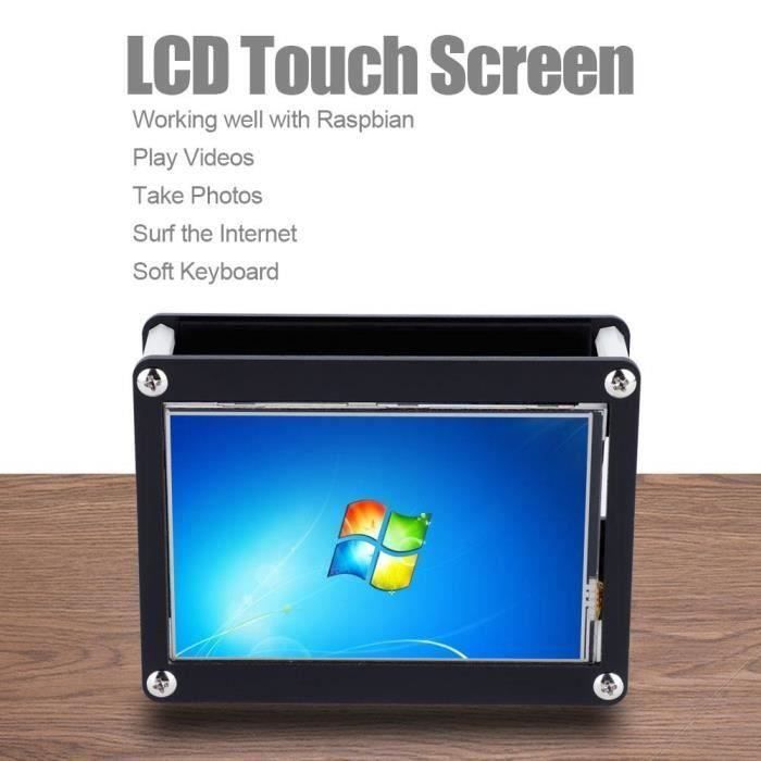 Vente Ecran PC 4,0 Pouces Écran LCD pour Raspberry Pi 480 x 320P Tactile avec Boîtier en Acrylique Noir-TIM pas cher Vente Ecran PC 4,0 Pouces Écran LCD pour Raspberry Pi 480 x 320P Tactile avec Boîtier en Acrylique Noir-TIM pas cher