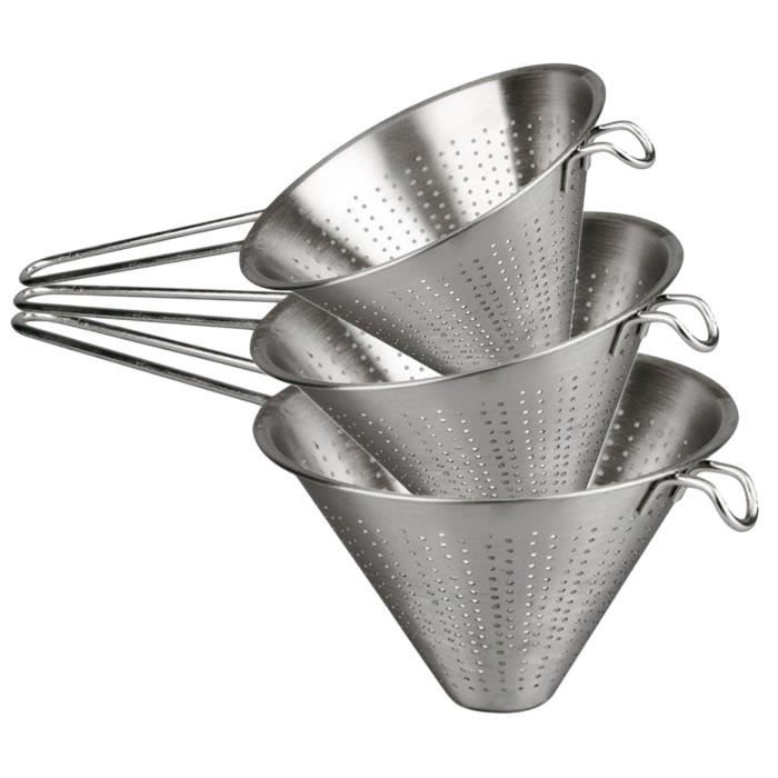 Mini frites paniers /à friture en acier inoxydable passoire de pr/ésentation des aliments outil de cuisson de pommes de terre