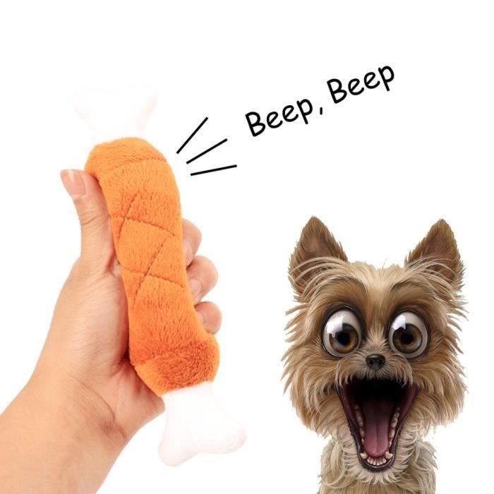 Jouet Drole Cuisse De Poulet En Peluche Chat Chien Jouet Animal Os Forme Des Jouets A Macher Du Son Pouet My Mo Cdiscount
