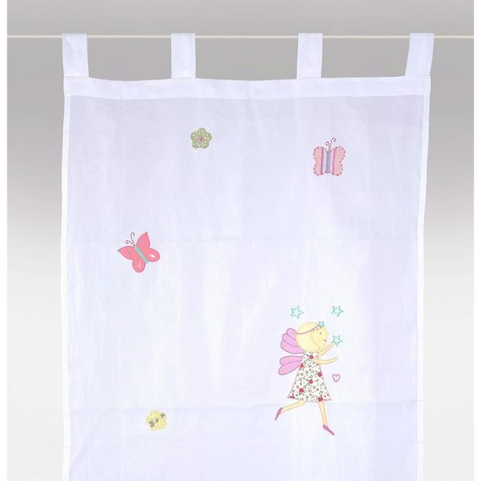 Bambiente Rideau Voilage Fees Petite Version 70x140cm Voile Blanc Transparent 100 Coton Rideau Bebe Rideau Enfant Ride Cdiscount Maison