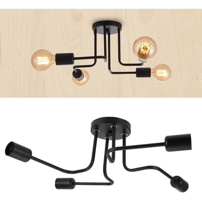 IDEGU Lampe Plafonnier Plafond Vintage Industriel Métal Lustre