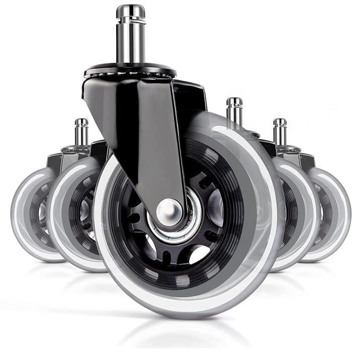 Lot De 5 Roulettes Pivotantes Pour Fauteuil De Bureau Roulettes Pour