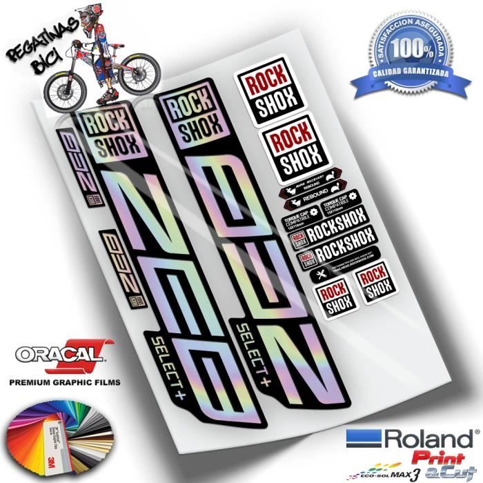 DECALS AUTOCOLLANTS DE FOURCHE ROCKSHOX ZEB SELECT PLUS 2021 COULEURS WP445