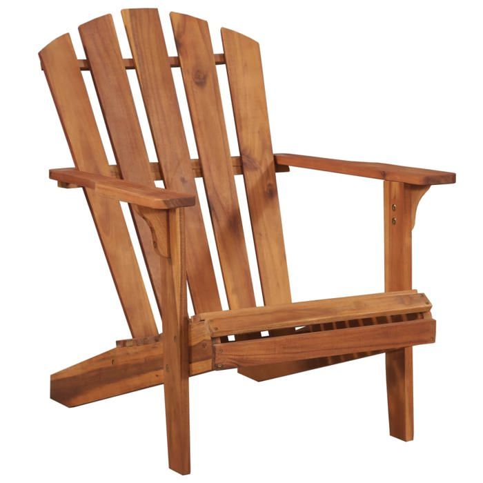 Chaise de jardin Adirondack en bois d'acacia massif - VidaXL - Structure ergonomique pour un confort optimal