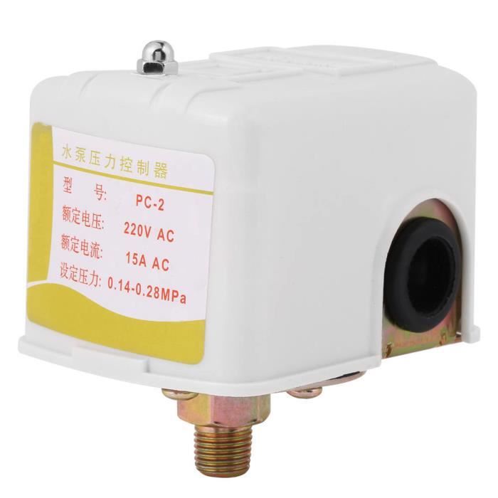 Commande de pressostat, pressostat de pompe 220VAC régulateur de pression, pour pompe à eau allumer / éteindre automatiquement