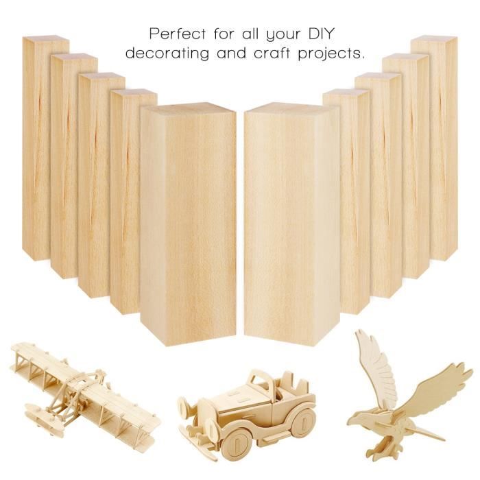 Lot De 28 Blocs De Sculpture Sur Bois – Tilleul, 20 Petits + 8 Moyens, Séchés Au Four