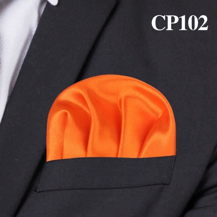 Cravate,Mouchoir en Satin de soie solide, costume de couleur bonbon