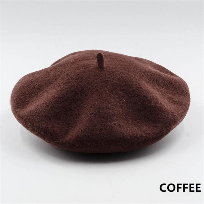 Béret Français Pour Petite Fille - Tricoté, Orné D'une Fleur - Taille Unique 3-48 Mois - Couleurs Variées