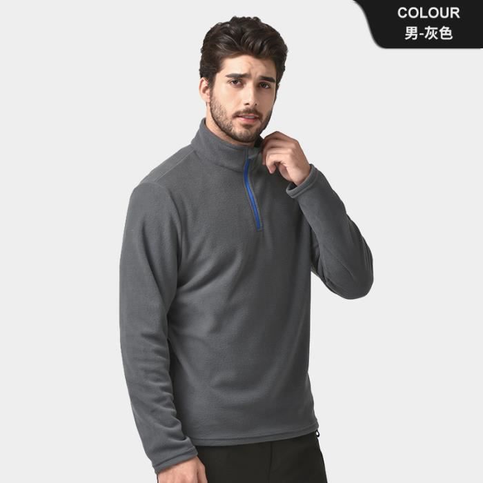 Couleur Homme gris taille M Pull en polaire pour hommes et femmes,  coupe-vent, maintien au chaud, doux, confo - Cdiscount