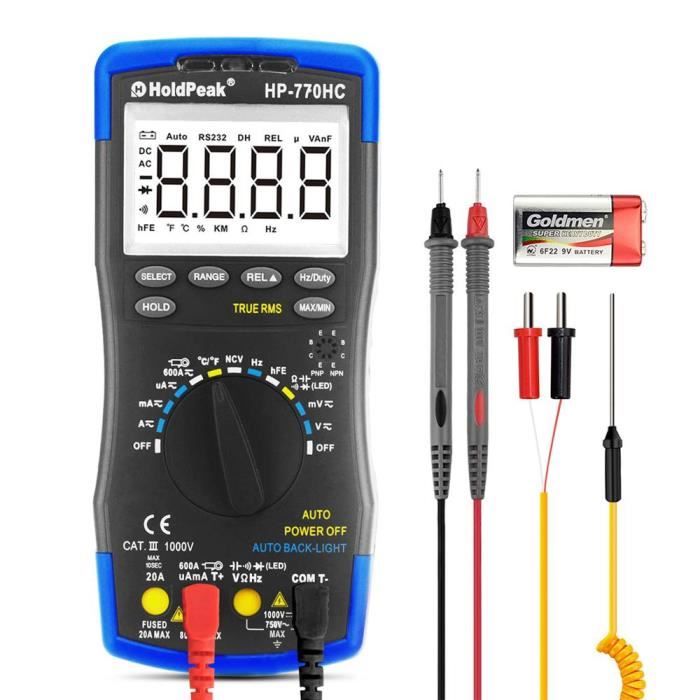 Sonde Rms HP-770HC - sonde HP-770HC-HP-770HC-APP True RMS, multimètre numérique ...