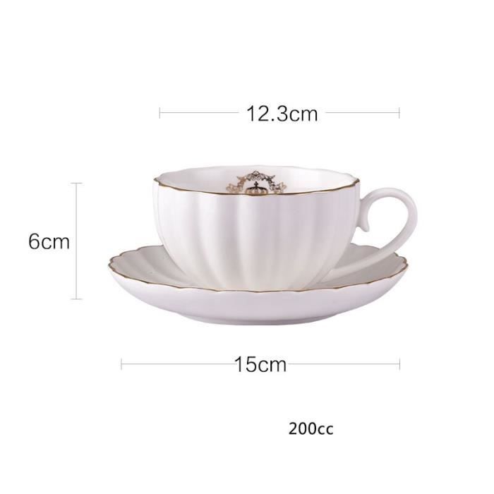 Service à café avec soucoupes,Tasses à café et soucoupes en céramique à