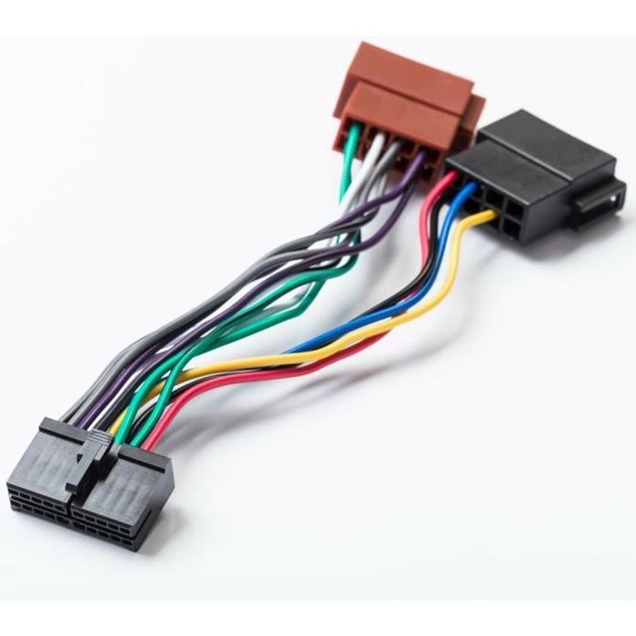 Adaptateur D'autoradio Iso 20 Broches Avec Connecteur Din Universel, Pour Aeg, Audio Vox Jgc, Etc.