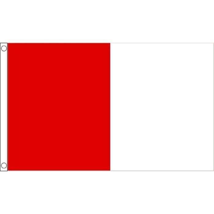 Drapeau Rouge et blanc 150x90cm deux couleurs Haute qualité Cdiscount Maison