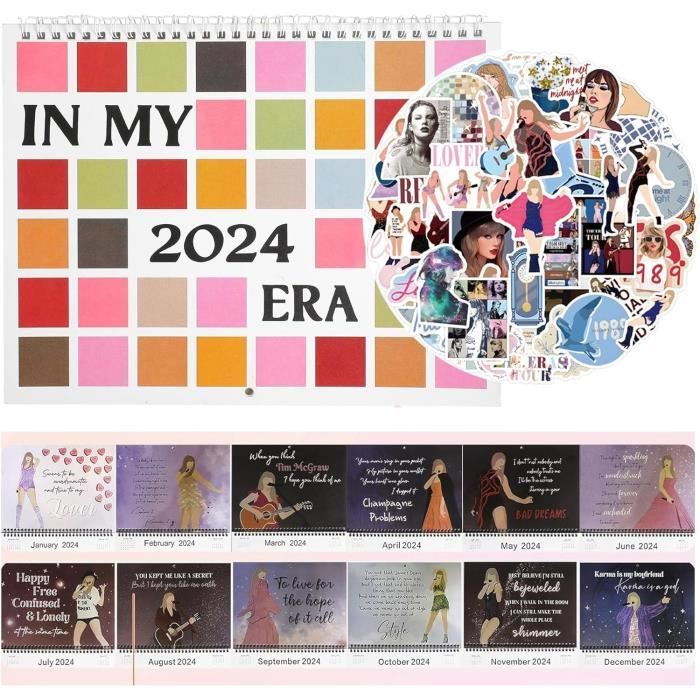 2023-2024 Calendrier De Bureau Calendrier De Table Avec Autocollants