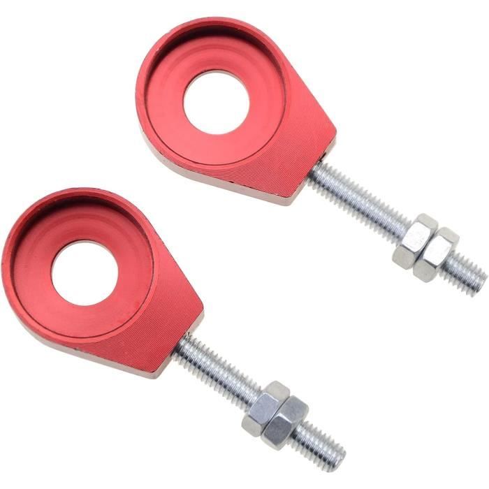 Tendeur De Chaîne Réglable Pour Moto, ATV, Quad, Pit Bike - En Acier Inoxydable, Dimensions 3.5 X 5.1 Cm